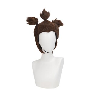 哪吒 申小豹cosplay假发 深棕色打毛顶蓬松冲天辫