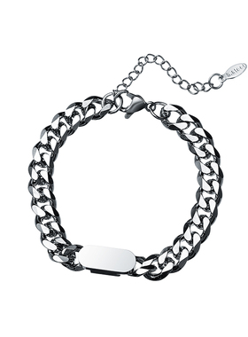 VOYAGE嘻哈钛钢不掉色古巴手链