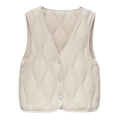 雅鹿轻薄羽绒内胆马甲女冬季2025年新款时尚贴身大衣内搭V领背心