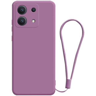 适用于红米note13pro手机壳防摔新款Note13液态硅胶红米Pro+女樱花紫手绳5g保护套简约ins男纯色2024新色外壳