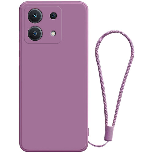 适用于红米note13pro手机壳防摔新款Note13液态硅胶红米Pro+女樱花紫手绳5g保护套简约ins男纯色2024新色外壳