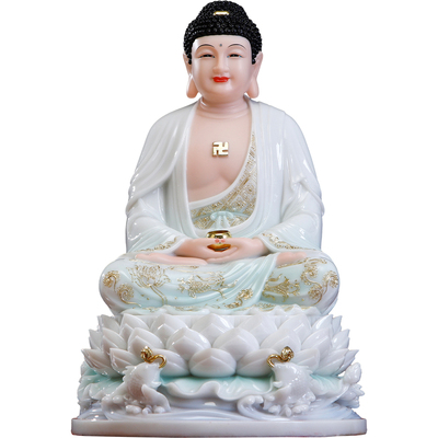 汉白玉释迦牟尼佛像玉雕摆件