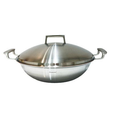 chockmen18/10不锈钢五层夹炒锅
