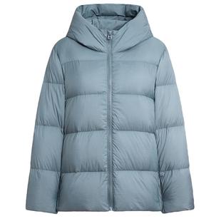 鸭鸭羽绒服女2025年新款面包服外套宽松白鸭绒连帽轻薄时尚短款女