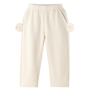 安奈儿童装男女童针织裤2025秋新款小童裤子运动休闲弹力时尚卫裤