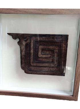 复古老木相框摆件实木画框装饰品