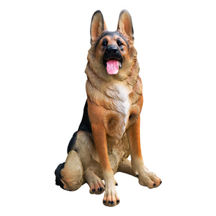 家点靓 动物雕塑工艺品大号狼狗摆件家居客厅庭院装饰品落地摆设