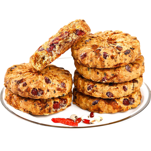 固本堂红豆薏米饼干早餐粗粮燕麦休闲小零食杂粮代餐饱腹食品