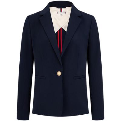 Tommy女装单粒金属扣商务西装