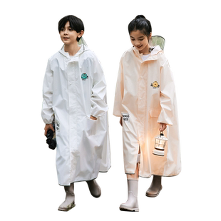 牧萌儿童雨衣男童女童带书包位中学生初中生自行车上学专用雨披