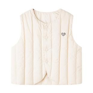 UCNOO与虫儿童羽绒马甲24秋冬新款保暖羽绒服安心绒背心马夹外穿