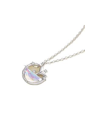 原创鲸梦入海项链925纯银鱼尾锁骨链玫瑰金ins锆石吊坠送女友闺蜜