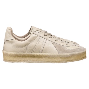 枯骨头层牛皮烟胶底复古厚底手工德训鞋透气吸汗柔软低帮男女鞋