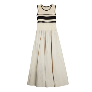 【自营】【莫瑞花园】ELLE针织条纹连衣裙女2026夏优雅a字背心裙