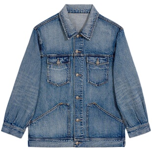 UNICA HOMME/多口袋帅气vtg街头风_休闲宽松多口袋牛仔夹克外套男