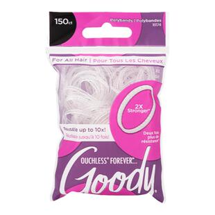 Goody歌妮高弹扯不断发圈透明迷你扎头发绳耐用隐形造型小橡皮筋