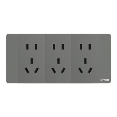 西蒙118型荧光灰开关插座