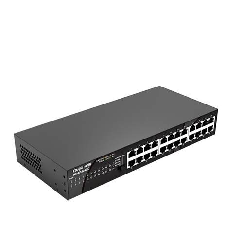 Ruijie锐捷睿易网络24口交换机RG-ES124GD-E 全千兆端口 桌面型非网管型 可分线企业级 上机架 官方旗舰店