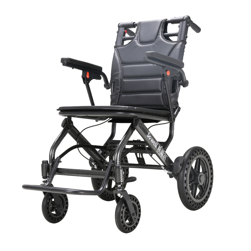 手动轮椅轻便折叠手推车便携式小简易多功能旅行残疾人老人代步车多图0