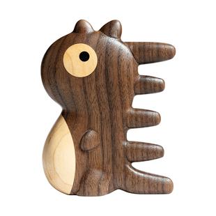 恐龙木质按摩梳经络梳头部头皮梳子可爱摆件送女生闺蜜实用小礼物