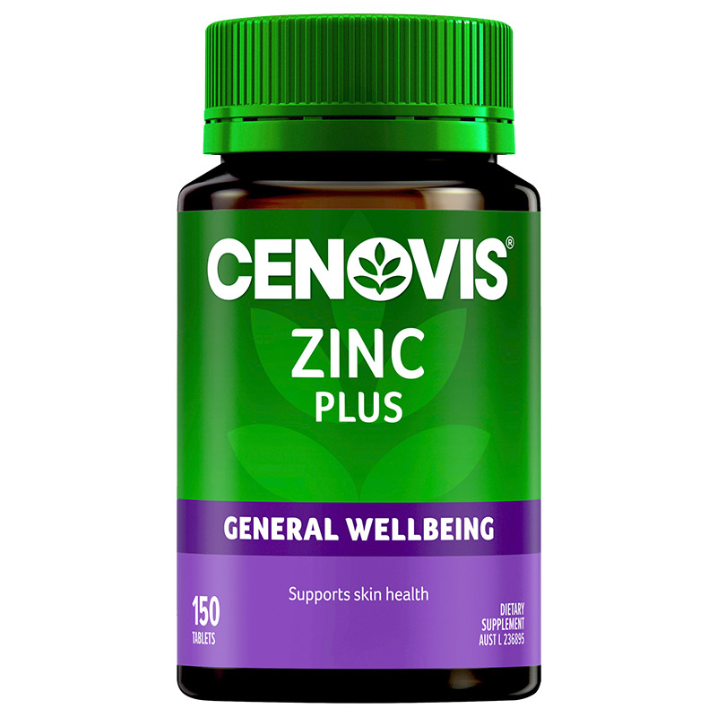 澳洲进口cenovis补锌片25mg150片男女士zinc锌元素成人官方正品
