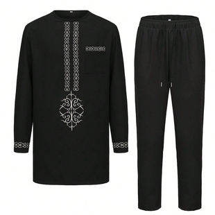 非洲男士套装两件套Men Suits Sets African Kaunda Outfits Wear