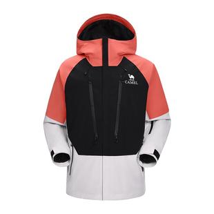 [王俊凯同款]骆驼户外鹅绒内胆滑雪服三合一羽绒防水防风滑雪衣