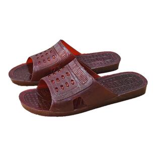 正品牛筋黄胶男士拖鞋浴室洗澡男凉鞋塑料生胶耐磨居家防臭牛筋底