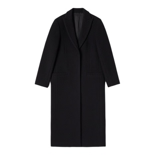 刘雯同款TOT北欧秋冬新款羊毛混纺圈圈纱中长款大衣长外套女