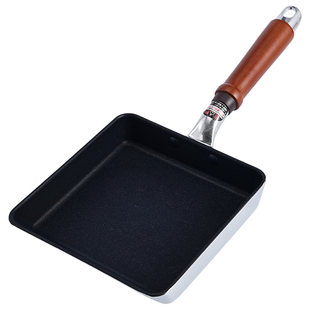 清仓日本进口北陆铝业铝合金玉子烧方型锅煎鸡蛋锅平底锅日式家用