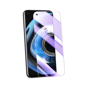 适用真我q3钢化膜护眼新款q3pro/狂欢版手机膜防指纹玻璃q3i全屏覆盖抗蓝光保护q3s/t防摔防爆oppo高清无白边