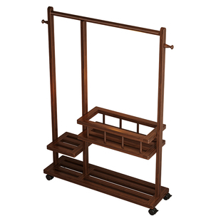 家用落地挂衣架不占空间简易次净衣帽架可移动多功能非实木置物架