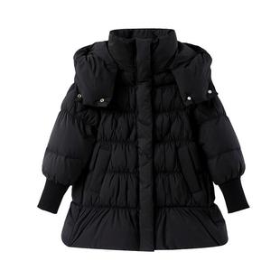 半度闲女童羽绒服中长款洋气25新款儿童冬季加厚90白鸭绒连帽外套