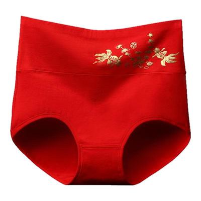 内裤女性感新款2024爆款高腰收腹本命年大红色女人妈妈中年短裤头