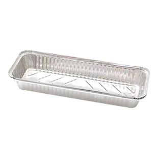 烧烤锡纸盒带盖烤粉丝面包长方形加厚锡纸盘铝箔餐盒铁板烧专用