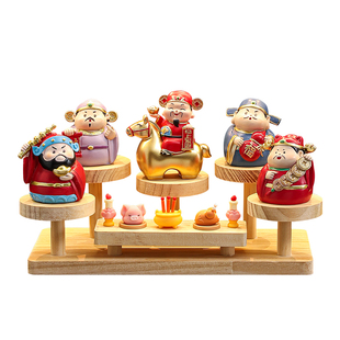 五路财神进门口玄关招财摆件客厅餐边柜布置好物喜庆乔迁装饰礼品