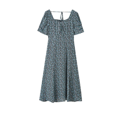 水云间aU型领收腰长裙