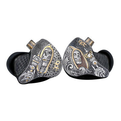 qdc白金龙暗黑雕金工艺高端耳机