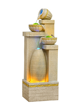 流水摆件循环水客厅招财加湿器现代简约高端水景风水轮阳台造景