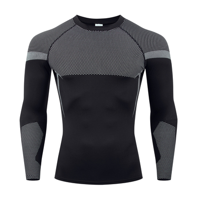 长袖健身服男速干透气高弹紧身衣
