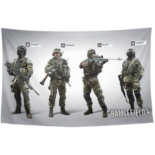 Battlefield战地4游戏定制周边游戏店铺装饰背景墙布海报挂布桌布