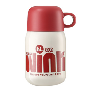 沃普保温杯小巧便携女生高颜值316不锈钢学生便携带吸管儿童水杯