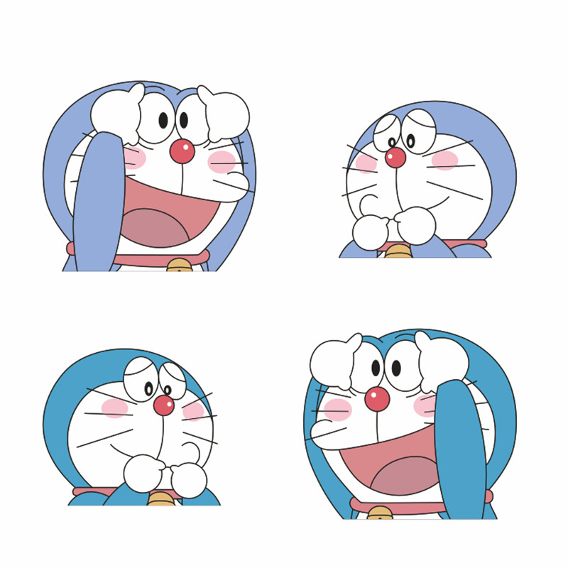 大号贴纸蓝胖子叮当猫可爱汽车