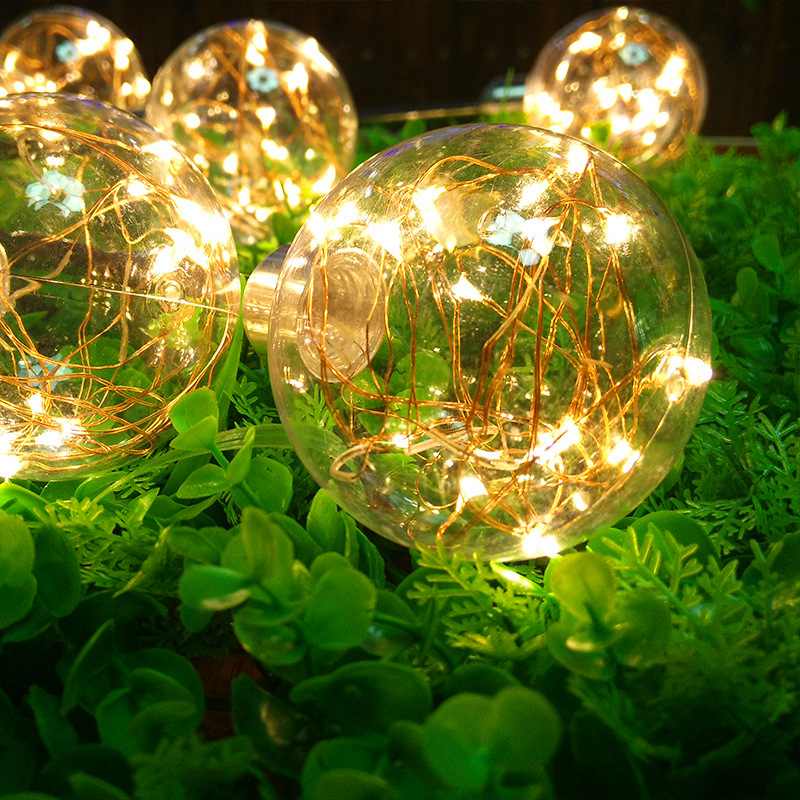 led发光圆球芦苇灯太阳能铜线球插地户外园林绿化夜景太阳能节能