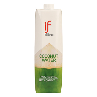 泰国进口if椰子水1L*12瓶100%果汁椰汁0脂肪1升nfc椰青水商用整箱