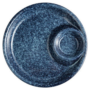 日式带碟子的水饺盘蒸饺子盘带醋碟陶瓷薯条盘子创意网红盘子餐具