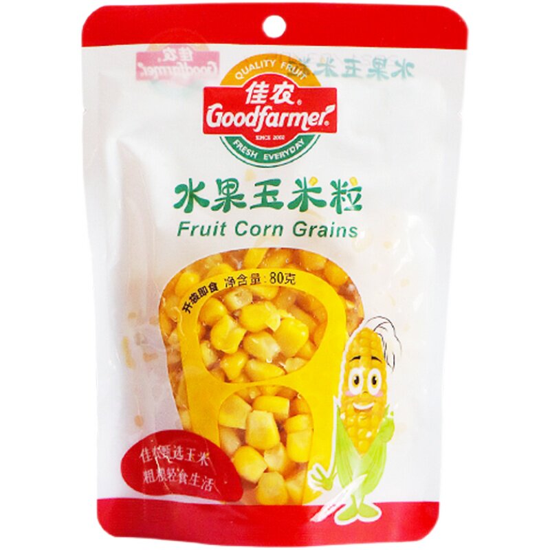 佳农甜玉米粒营养辅食开袋即食免煮低脂沙拉罐头非转基因水果玉米