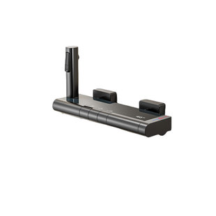 德国菲仕乐浴缸龙头全铜瀑布式枪灰白色恒温挂墙式淋浴室花洒套装