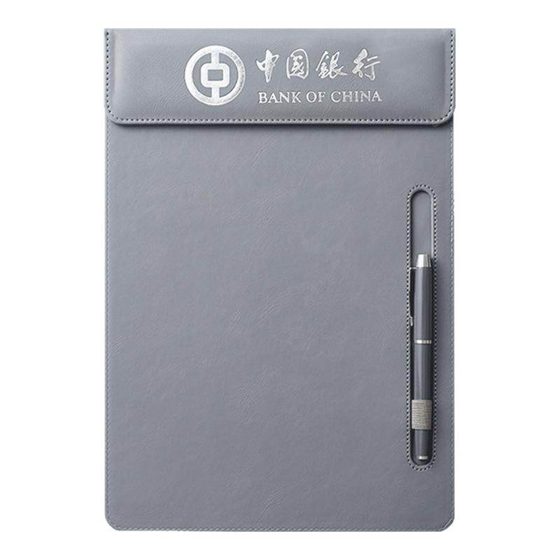 a4会议垫板夹定制文件夹板皮质磁吸皮革板夹加厚便签写字垫板商务办公会议写字垫板订制印logo纸张书写垫板夹