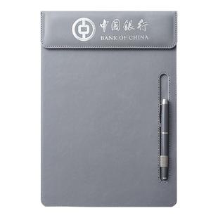 a4会议垫板夹定制文件夹板皮质磁吸皮革板夹加厚便签写字垫板商务办公会议写字垫板订制印logo纸张书写垫板夹
